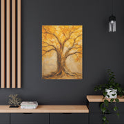 Impasto Golden Tree of Life Texture Wall Art & Canvas Print