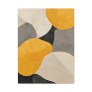 Pebble Form Mustard & Neutral Abstract Wall Art & Canvas Print