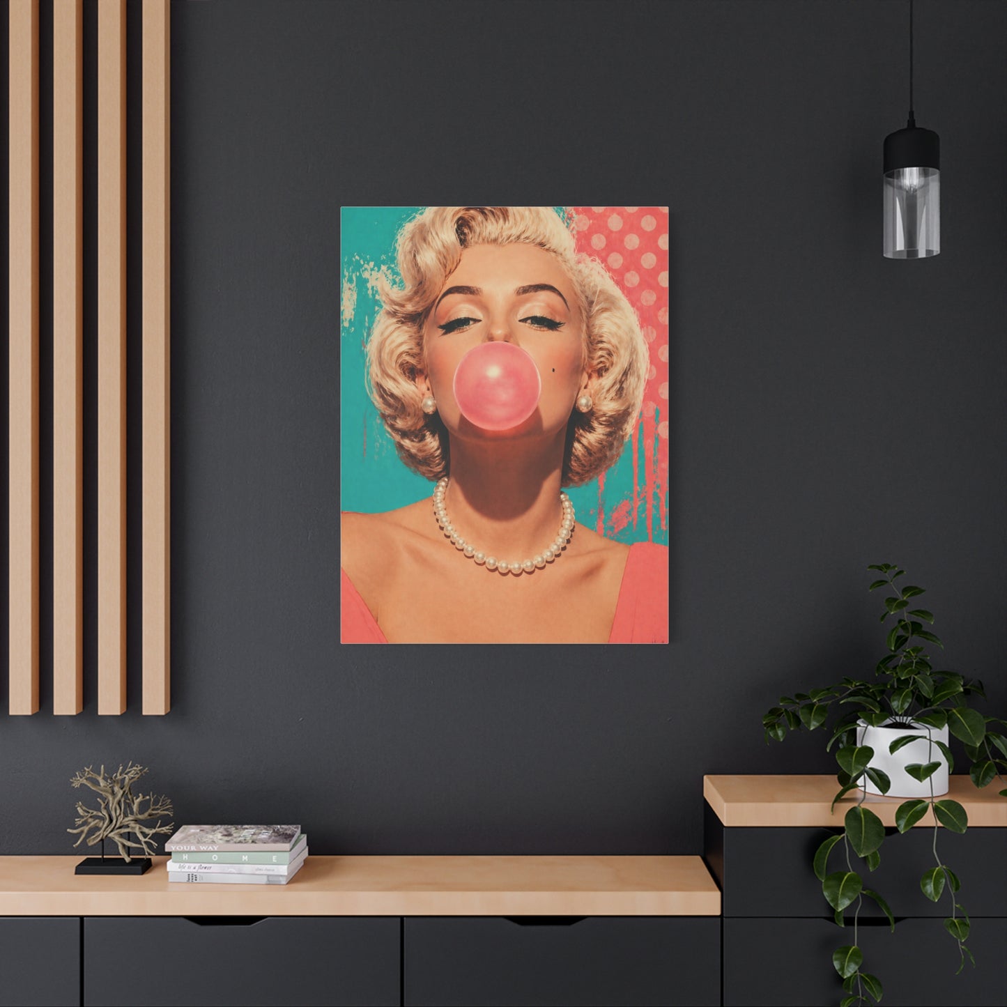 Retro Pop Glam Bubble Portrait Wall Art & Canvas Print