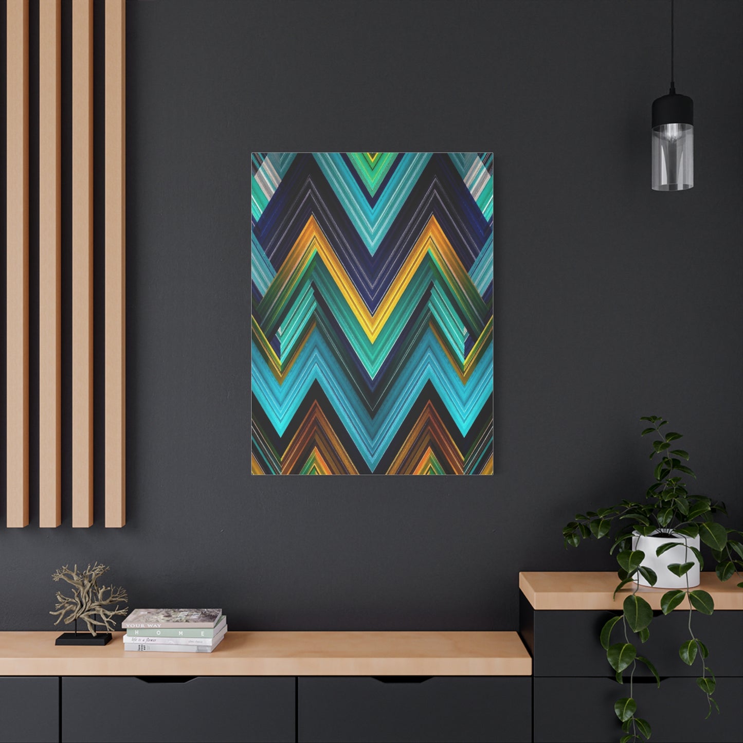 Masterpiece Chevron Pattern Art Vision Wall Art & Canvas Print