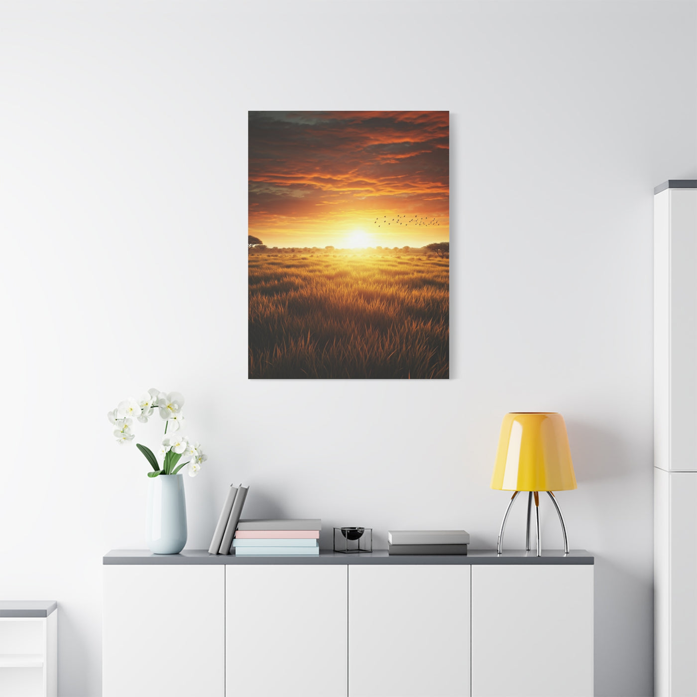 Sunrise Over Wild Grasslands Wall Art & Canvas Prints