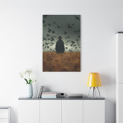 Scarecrow and Crows Autumn Field Wall Art & Canvas Print