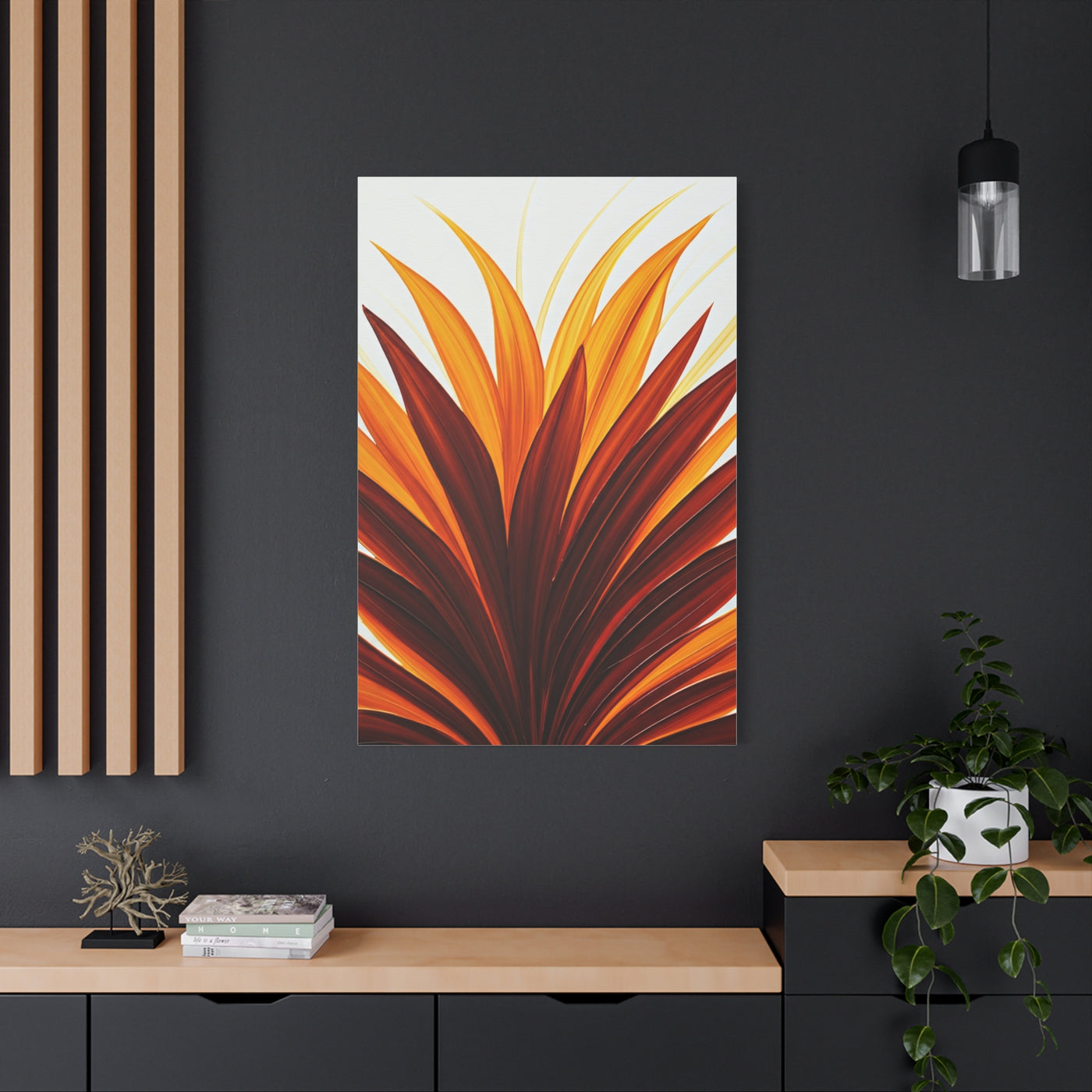 Radiant Flame Petals Abstract Wall Art & Canvas Prints