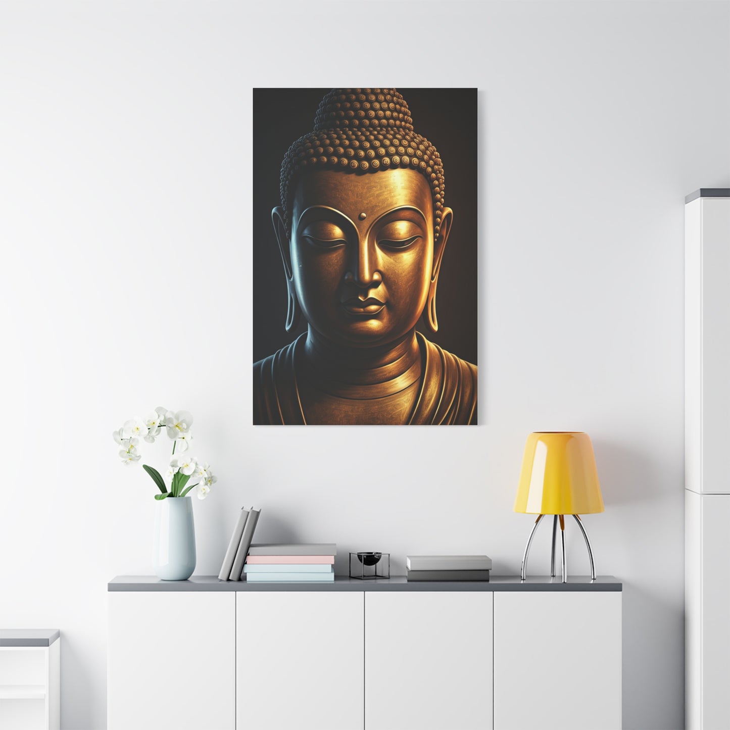 Shadow Glow Buddha Meditation Portrait Wall Art & Canvas Prints