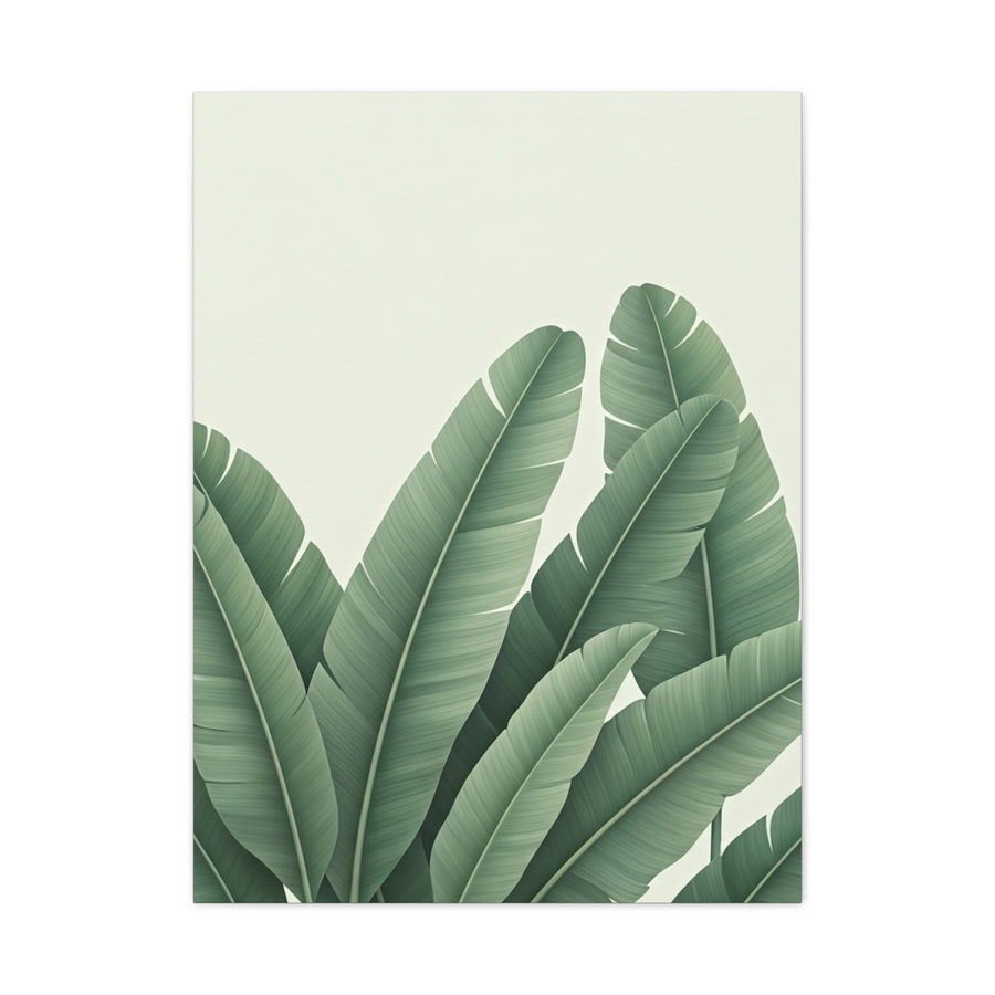 Tropical Banana Leaves Minimal Botanical Wall Art & Canvas Prints