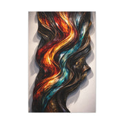 Glossy Molten Metal Relief Wall Art & Canvas Print