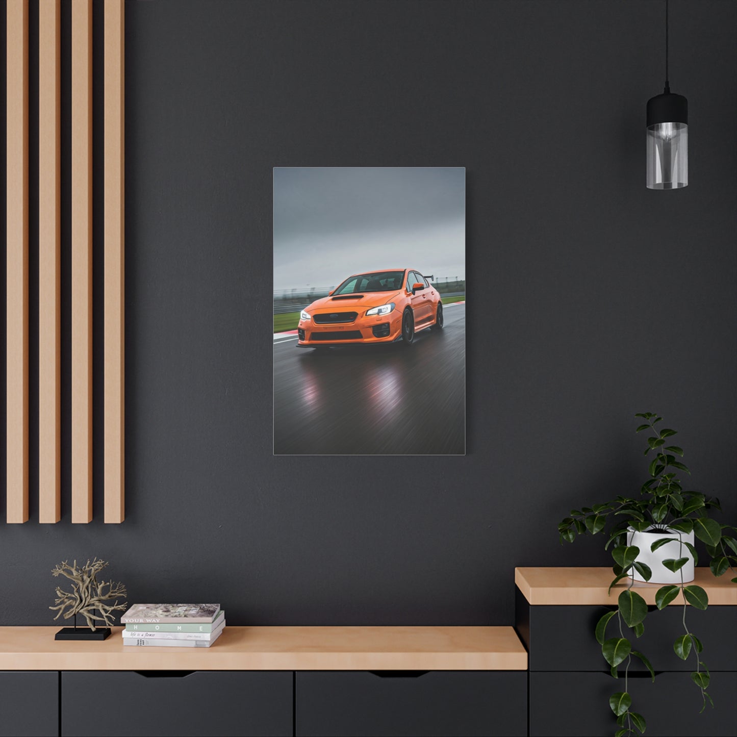 Subaru WRX STI Wet Circuit Rally Attack Wall Art & Canvas Prints