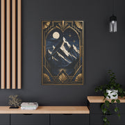 Art Deco Alpine Night Skyline Wall Art & Canvas Print