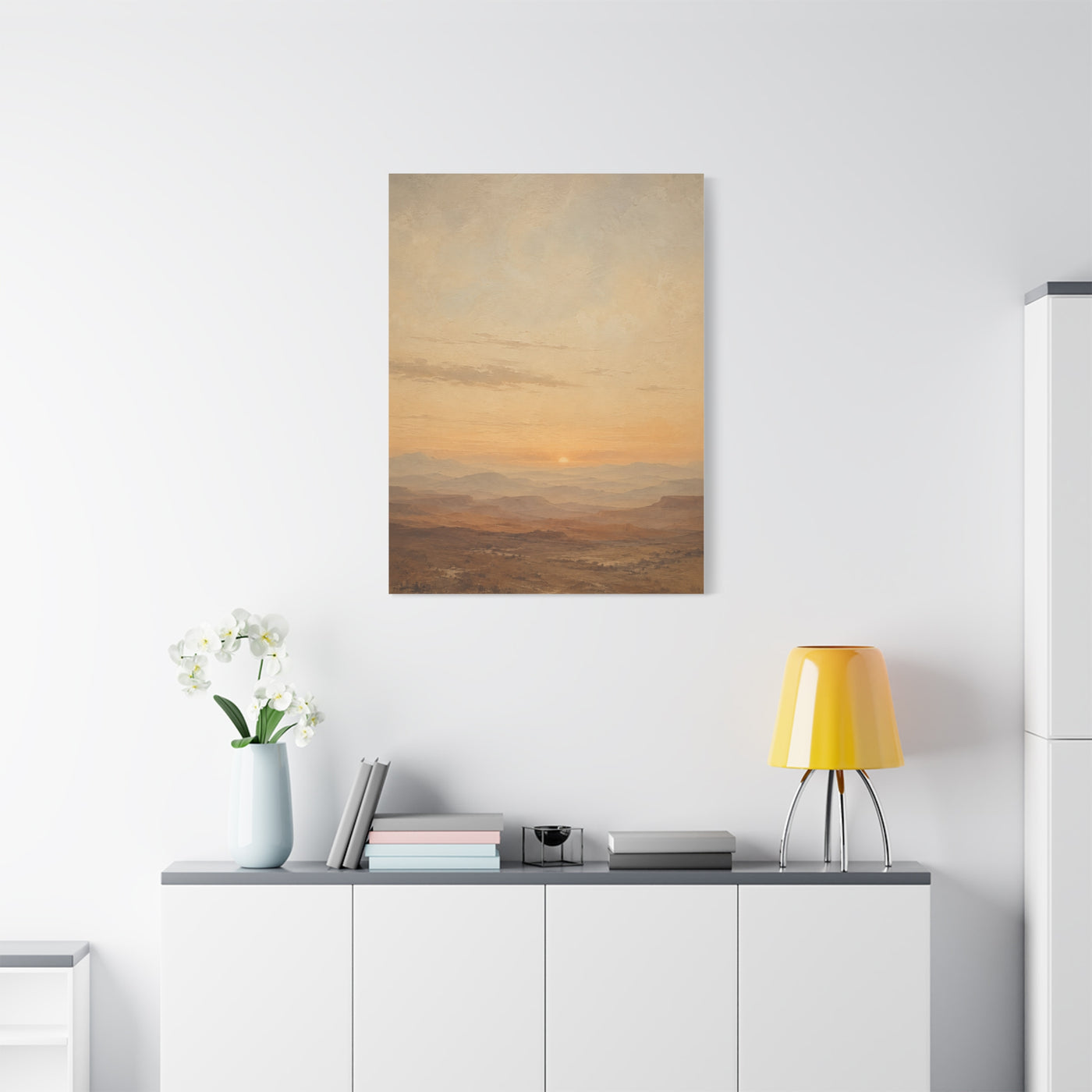 Minimal Desert Horizon Sunset Panorama Wall Art & Canvas Print