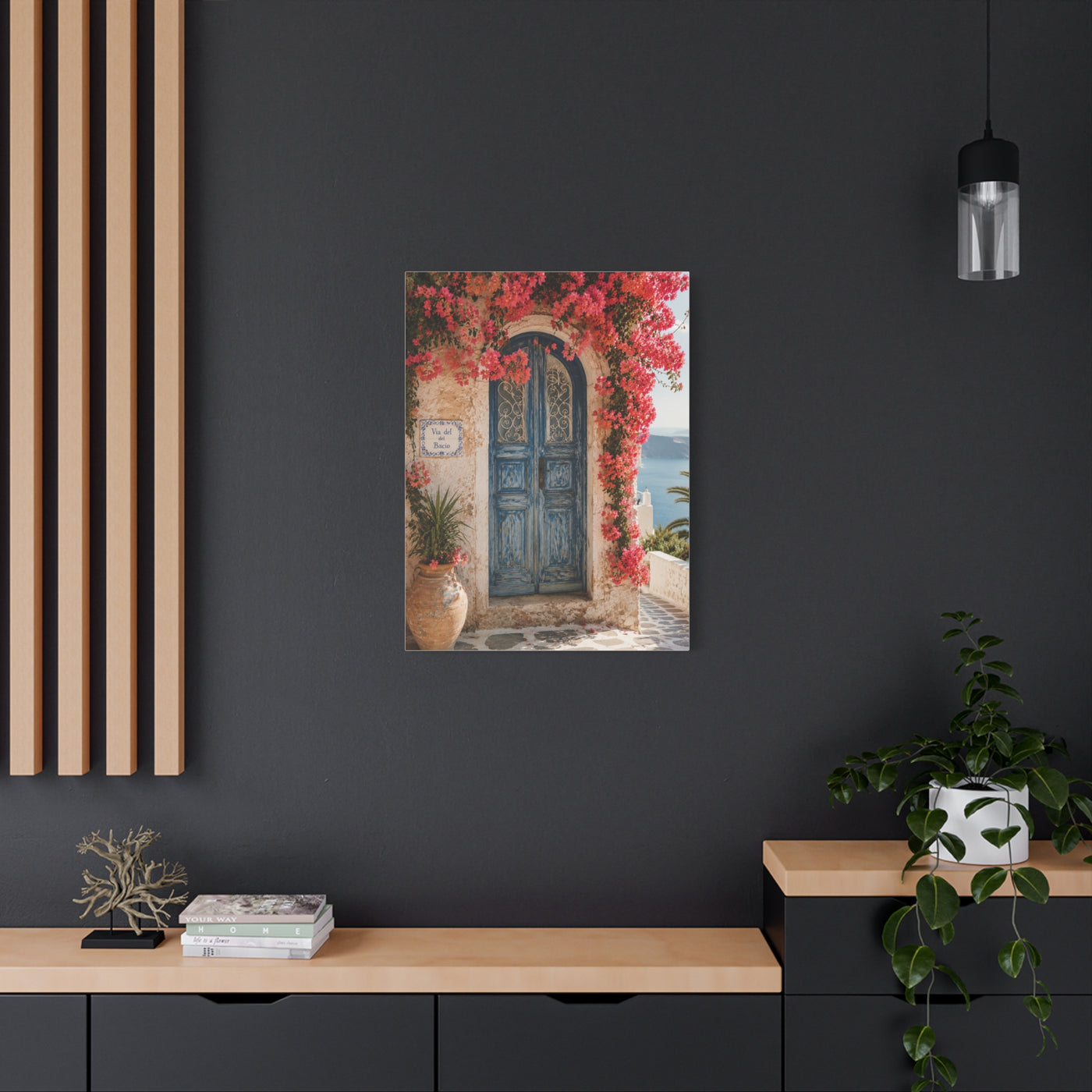 Bougainvillea Arch Mediterranean Door Tropical Wall Art & Canvas Print