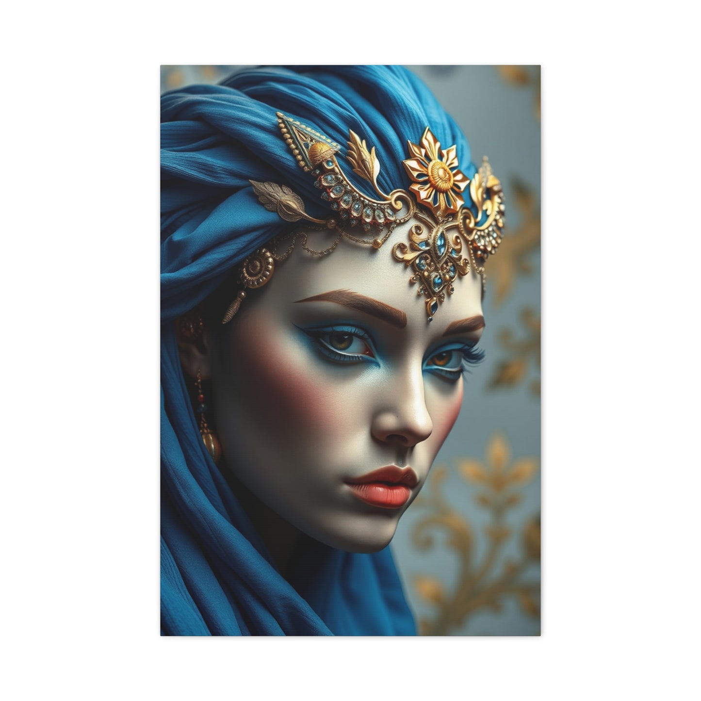 Blue & Gold Art Premium Gallery Wall Art & Canvas Print