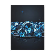 Scattered Blue Diamonds Luxury Wall Art & Canvas Prints