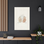 Minimal Line Art Intimate Embrace Wall Art & Canvas Print