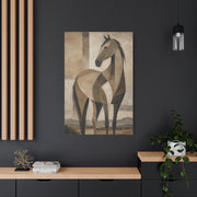 Geometric Horse Modern Ranch Study Wall Art & Canvas Print