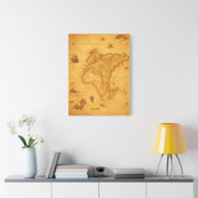 Sepia Explorer’s World Map Poster Wall Art & Canvas Prints