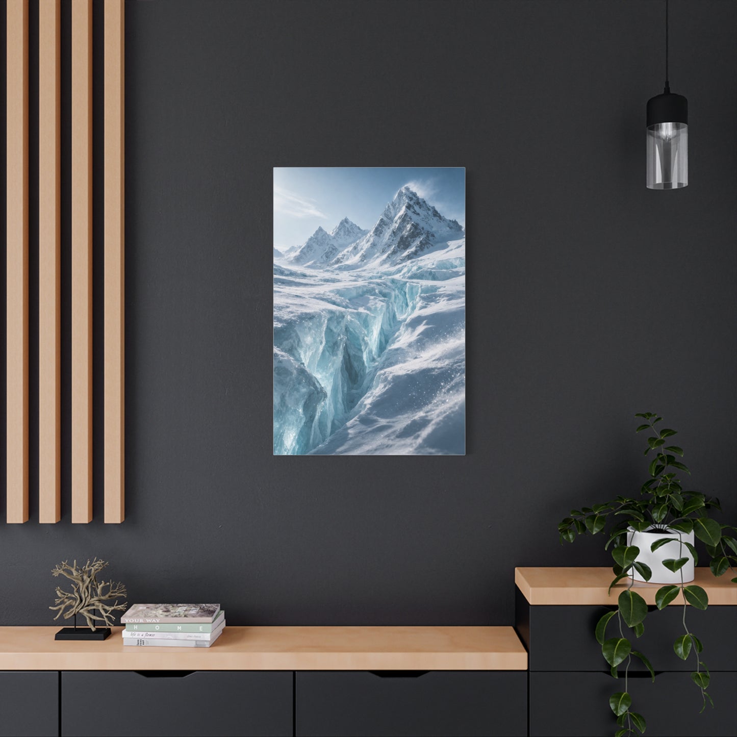 Icy Blue Glacial Crevasse Wall Art & Canvas Print