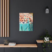 Modern Cubist Harbor Painting Wall Art & Canvas Print
