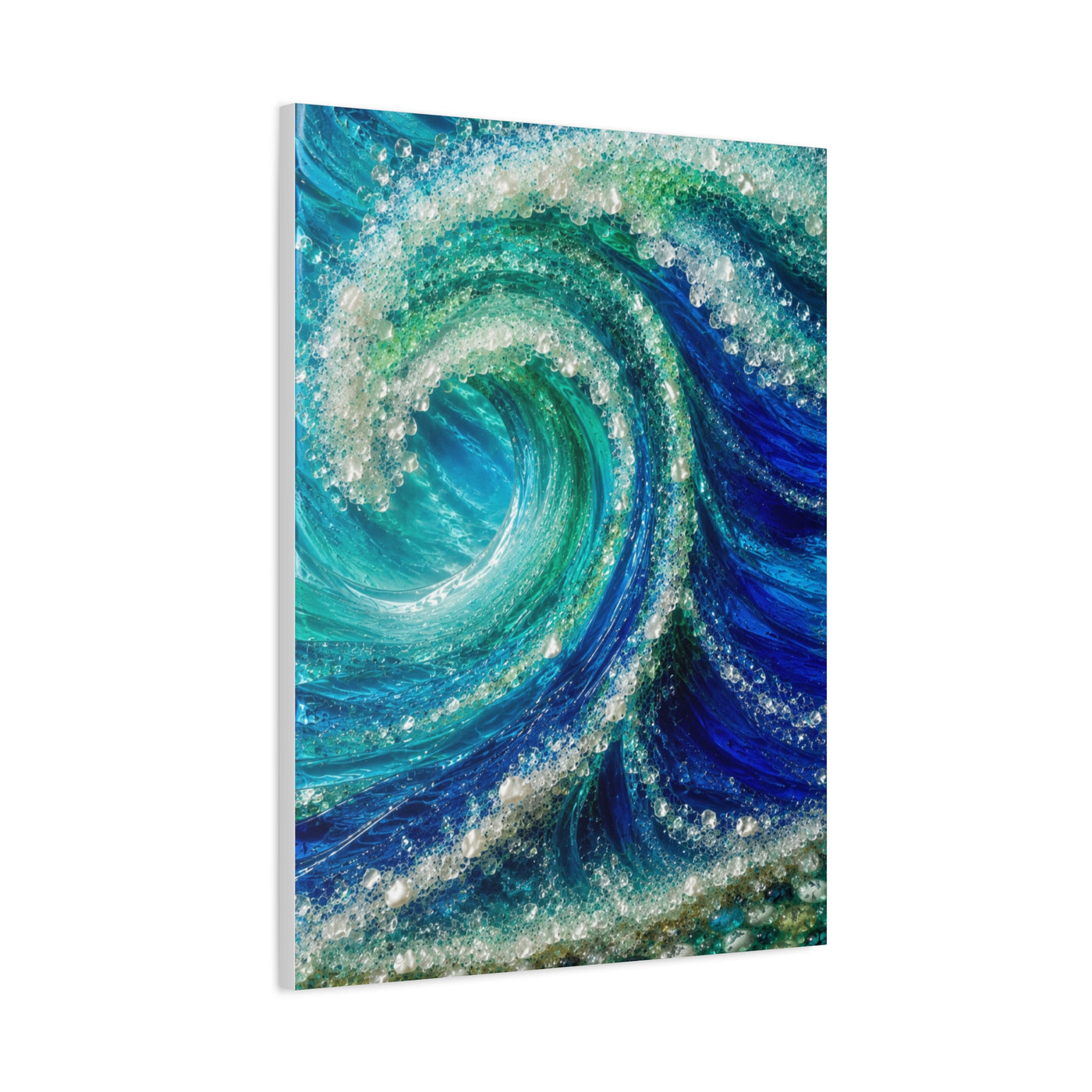 Crystal Ocean Curl Glass Texture Wall Art & Canvas Print