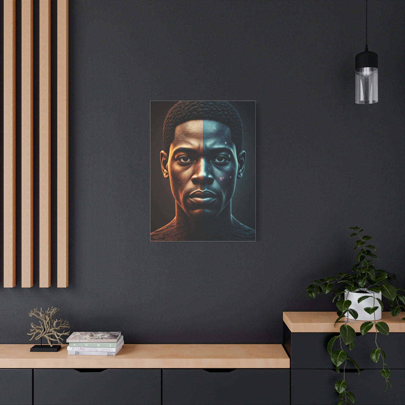 Dual Eclipse Identity Abstract Wall Art & Canvas Prints