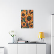 Rustic Color-Wash Sunflower Panel Wall Art & Canvas Print