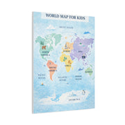 World Map Exploration for Kids Wall Art & Canvas Print