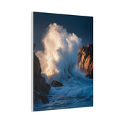 Storm Waves Crashing Against Coastal Rocks Wall Art & Canvas Print