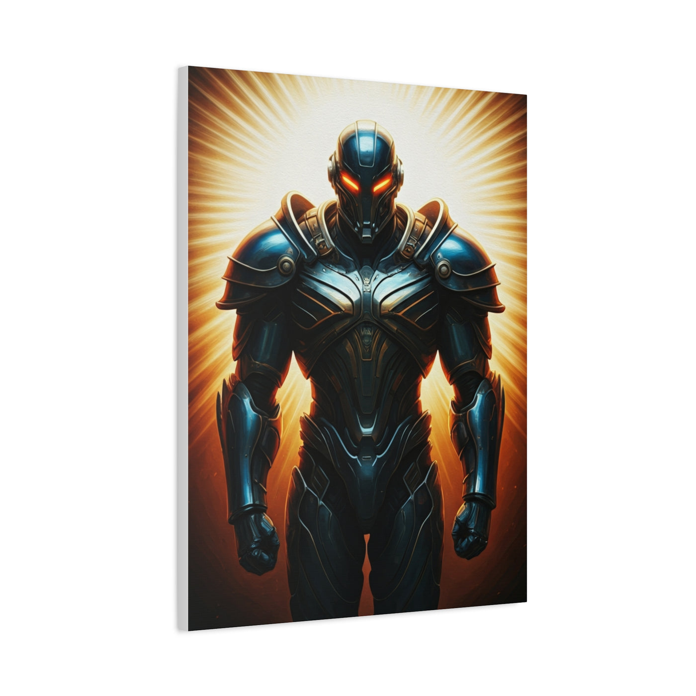 Radiant Cyber Warrior Wall Art & Canvas Print