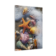 Seashells and Starfish on Ocean Shore Wall Art & Canvas Print