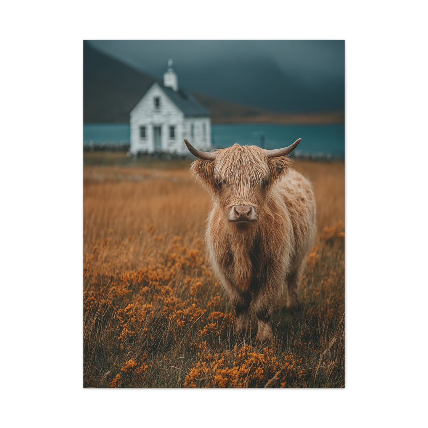 Highland Cow Farm Pasture Wall Art & Canvas Print