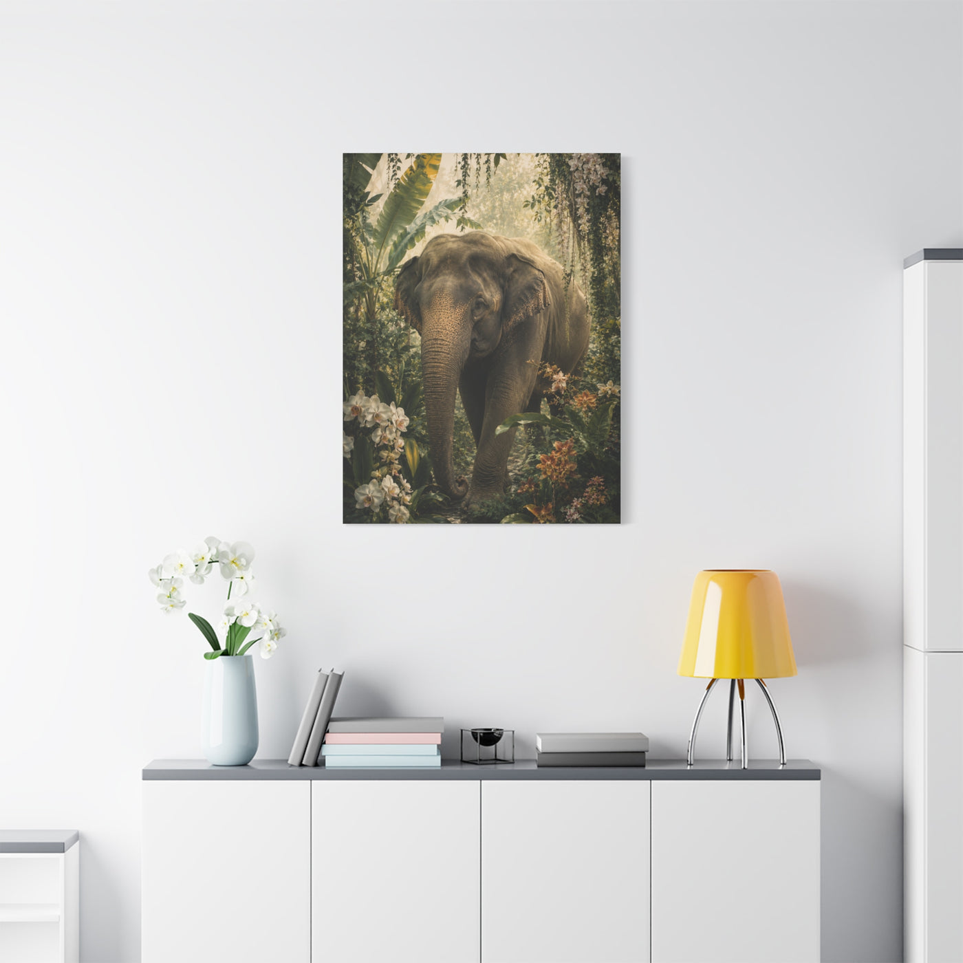 Majestic Elephant Jungle Portrait Tropical Wall Art & Canvas Print