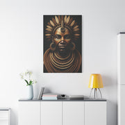 Golden Tribal Empress Portrait Wall Art & Canvas Prints