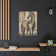 Geometric Horse Modern Ranch Study Wall Art & Canvas Print