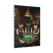 French Bulldog Private Bar Poker Scene Wall Art & Canvas Print