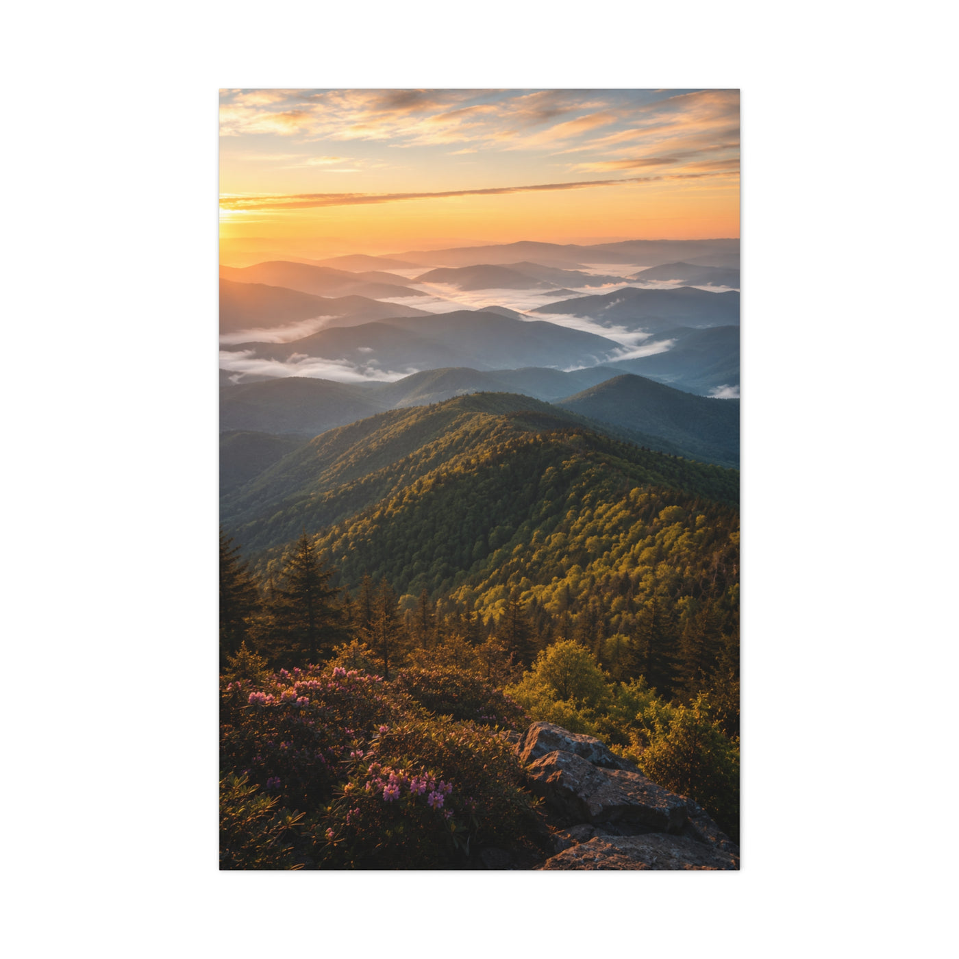 Great Smoky Mountains Sunrise Wall Art & Canvas Print