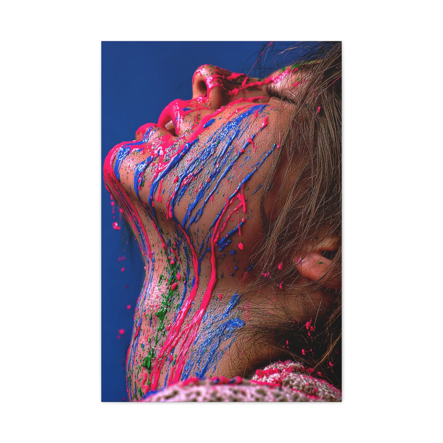 Liquid Pigment Expression Portrait Wall Art & Canvas Print