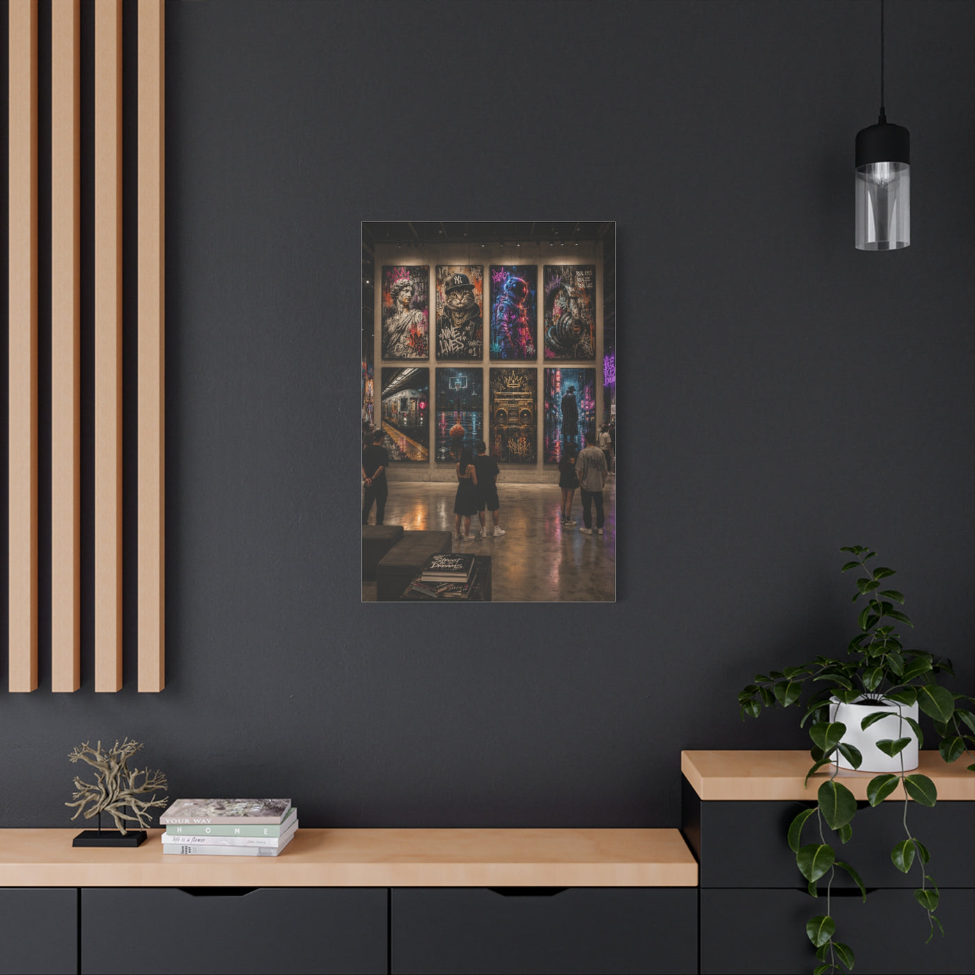 Modern Street Art Gallery Exhibition Street Wall Art & Canvas Print