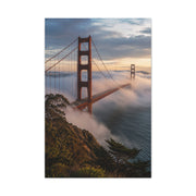 Golden Gate Bridge Through Morning Fog Wall Art & Canvas Print
