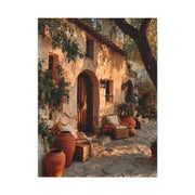 Mediterranean Farmhouse Courtyard Wall Art & Canvas Print