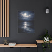 Moonlit Ocean Horizon Wall Art & Canvas Print