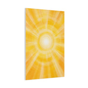 Radiant Golden Sunburst Abstract Wall Art & Canvas Print