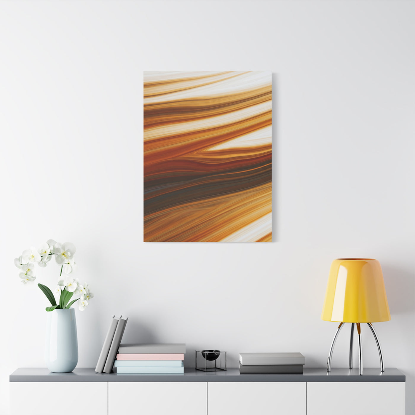 Golden Earth Wave Abstract Wall Art & Canvas Prints