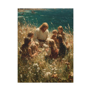 Jesus with Children Gentle Teaching Wall Art & Canvas Print