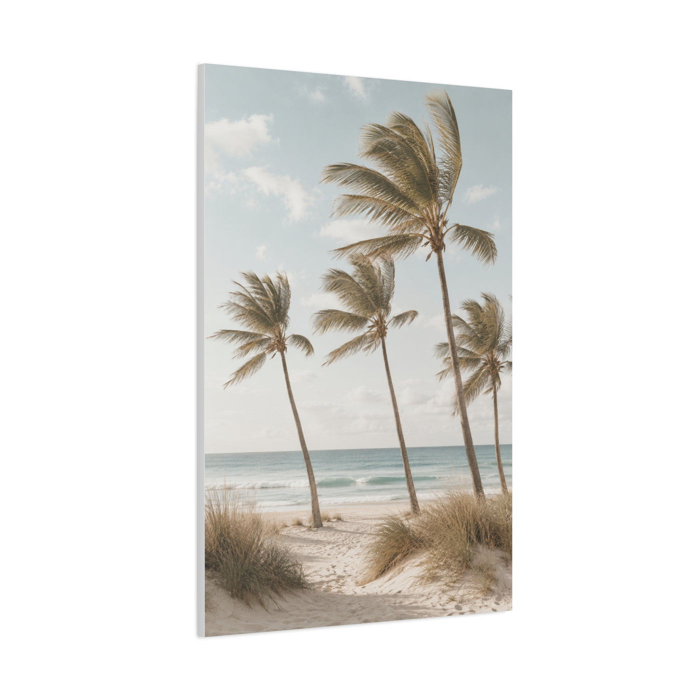 Coastal Palm Breeze Minimal Trees Wall Art & Canvas Print