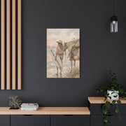 Surf Cowgirl Beach Horizon Scene Wall Art & Canvas Print