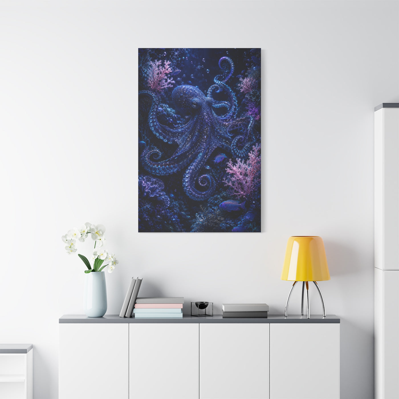 Deep Ocean Octopus Fantasy Tropical Wall Art & Canvas Print