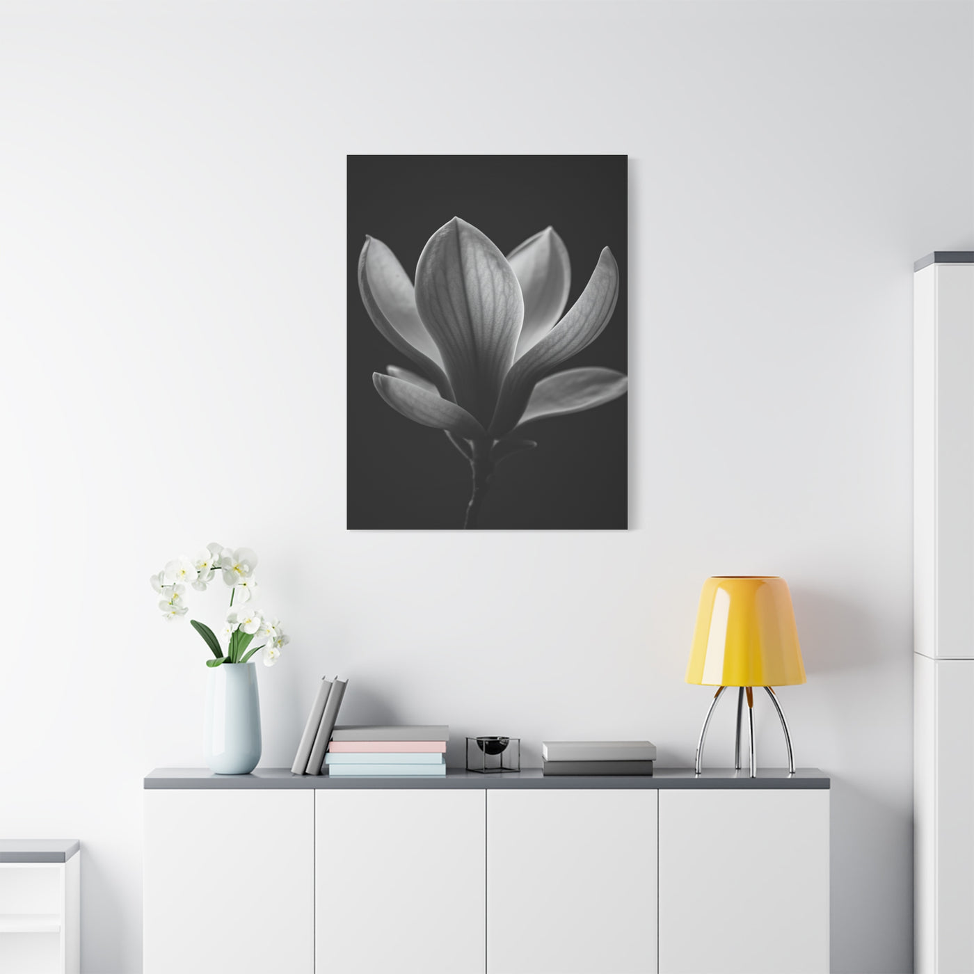 Magnolia Blossom Serenity Monochrome Wall Art & Canvas Prints