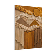 Boho Mountain Fringe Textile Hanging Wall Art & Canvas Print
