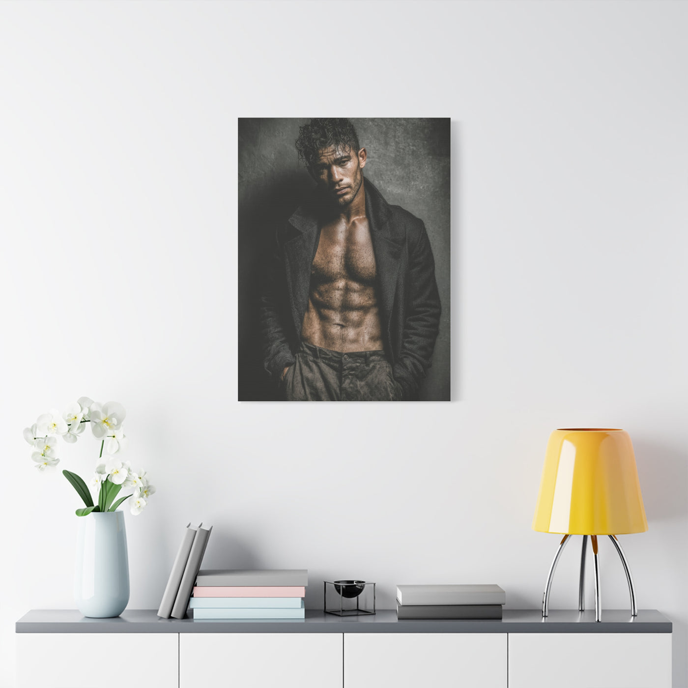 Muscular Male Editorial Portrait Wall Art & Canvas Print