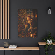 Santa and the Vintage Toy Train Wall Art & Canvas Print