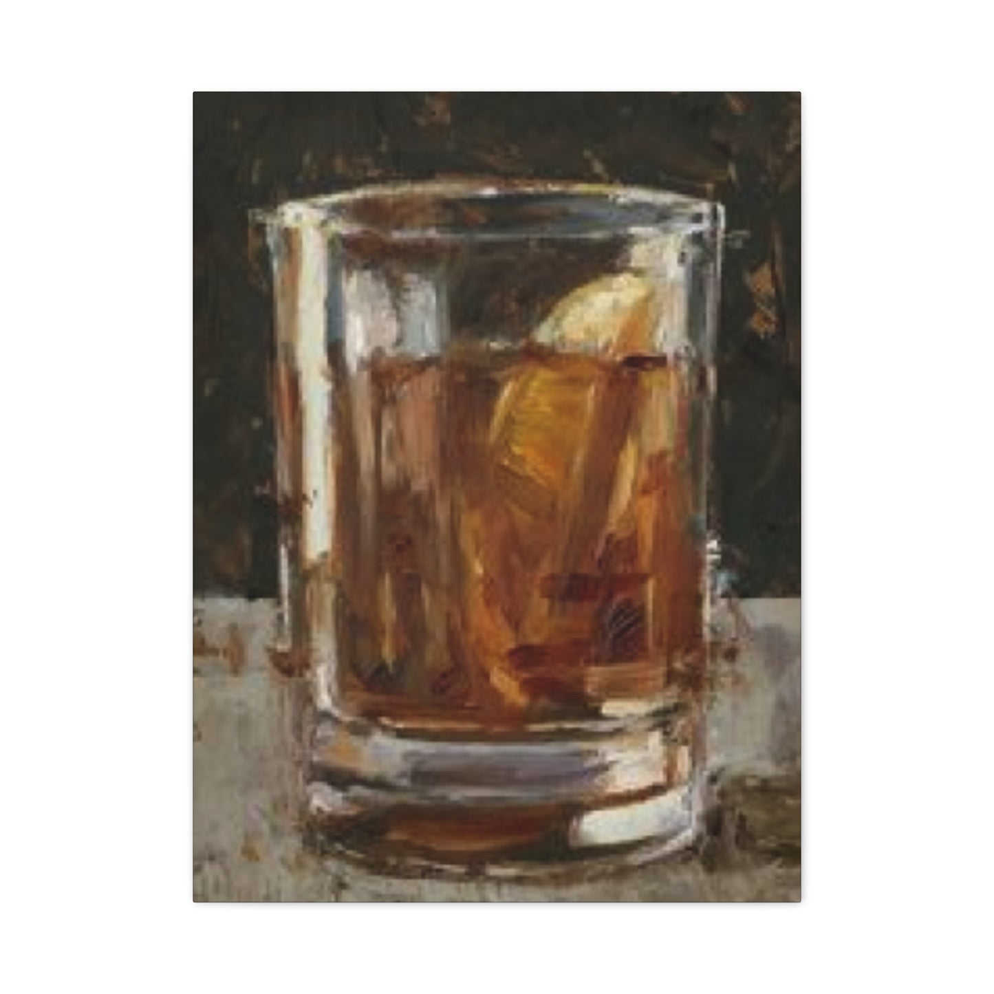 Whiskey Glass Man Cave Decor Wall Art & Canvas Prints